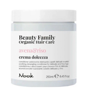 Beauty Family Organic Hair Care Avena & Riso Crema Dolcezza Успокаивающий крем-кондиционер для ломких и тонких волос