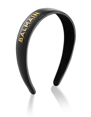 Balmain Hair Couture Ободок кожаный черный Limited Edition Headband Large Лимитированная коллекция