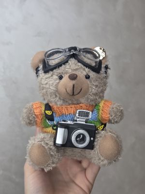 Игрушка-брелок Мишка с фотоаппаратом